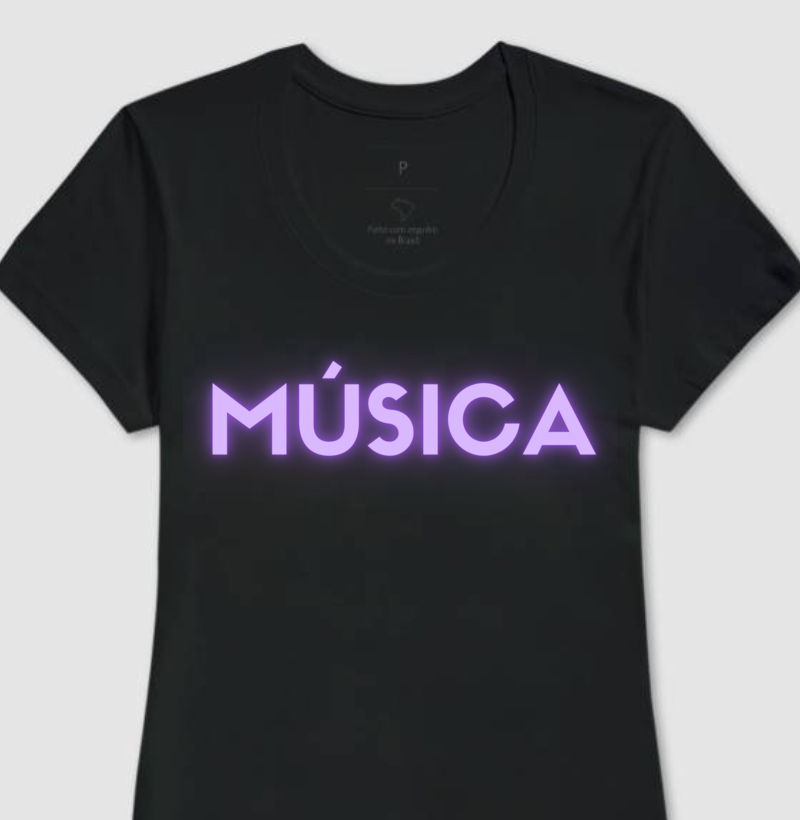 Camiseta "MÚSICA LILÁS"