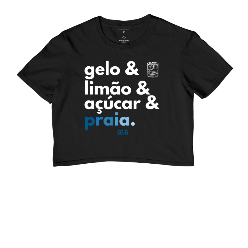 gelo, limão, açucar e praia