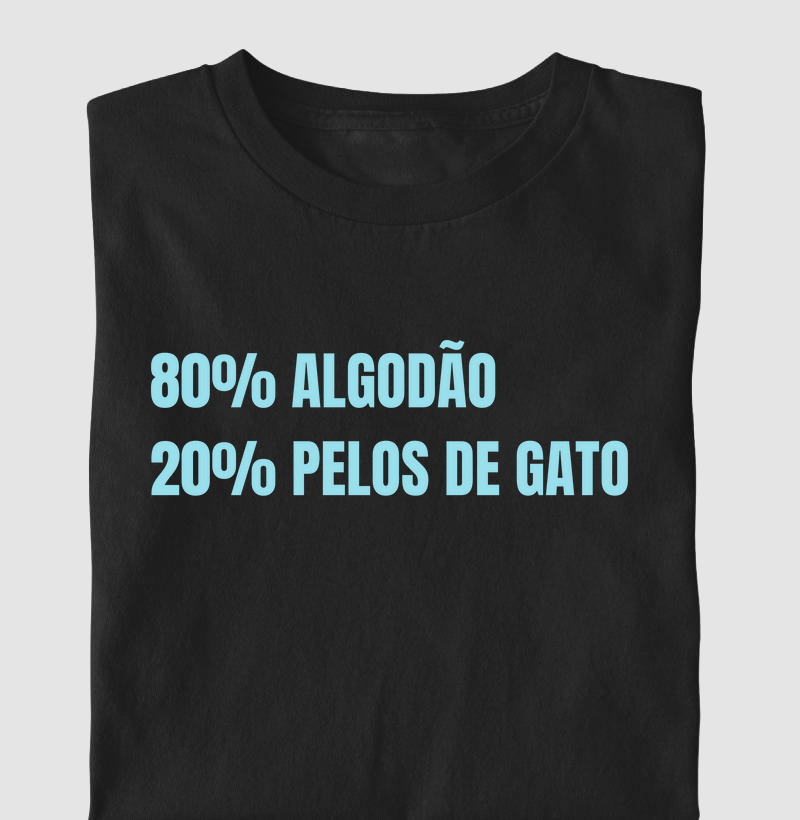80% algodão 20% pelos de gato