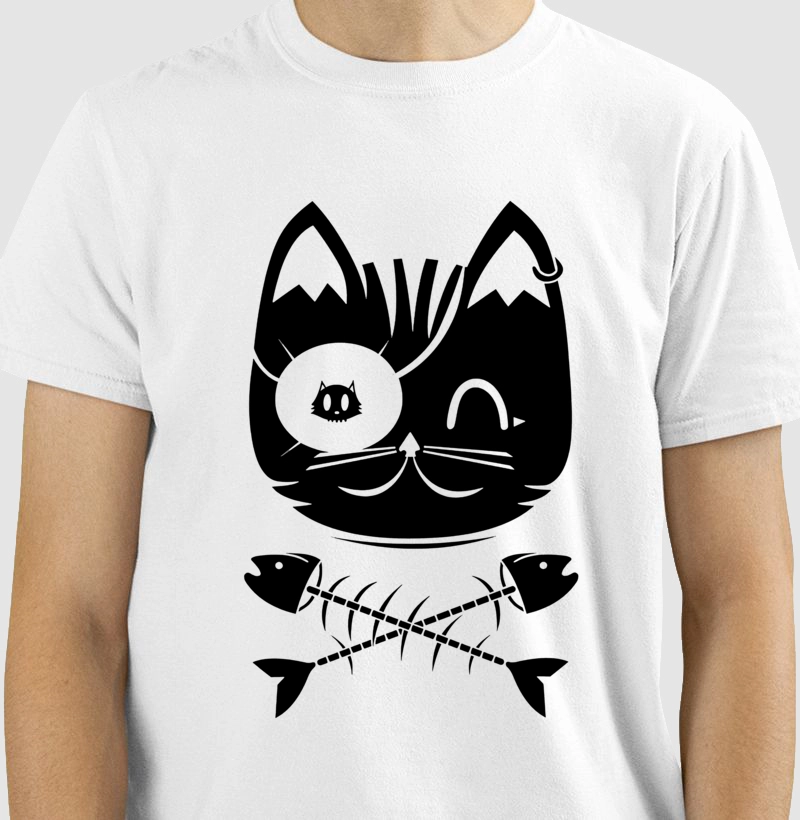 Cat fishbone black