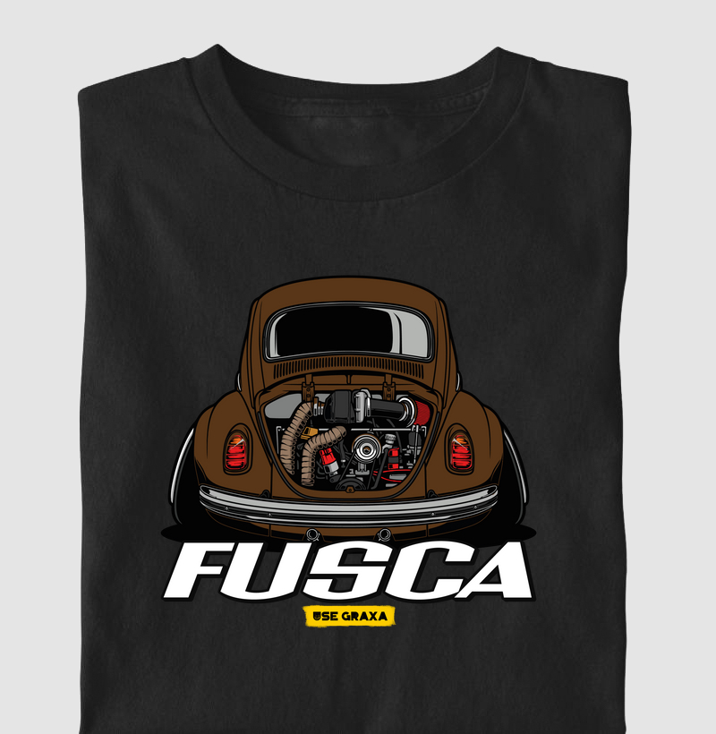 Fusca Turbo Marrom Escrita