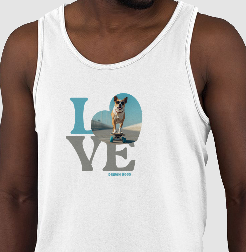 Love - cachorro no skate