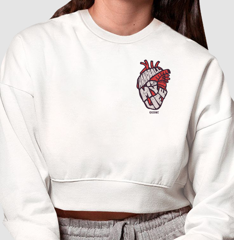 Moletom Cropped de Handebol - Handball is my life - Masc.