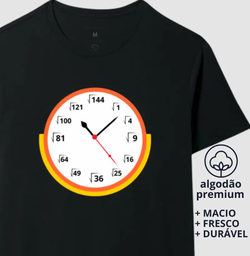 Camiseta Relógio Raiz Quadrada