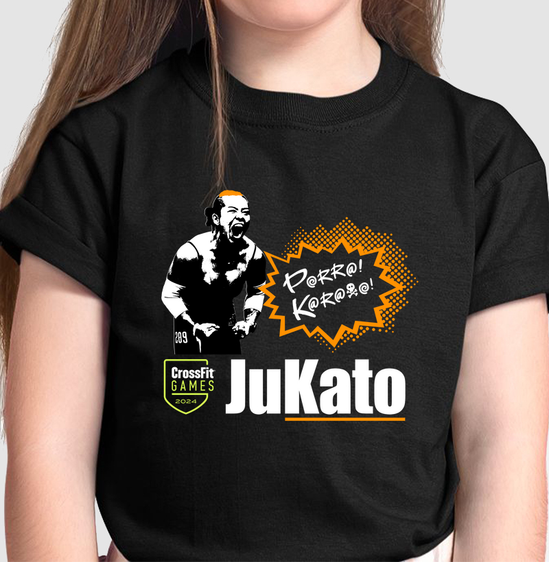 Camiseta infantil preta