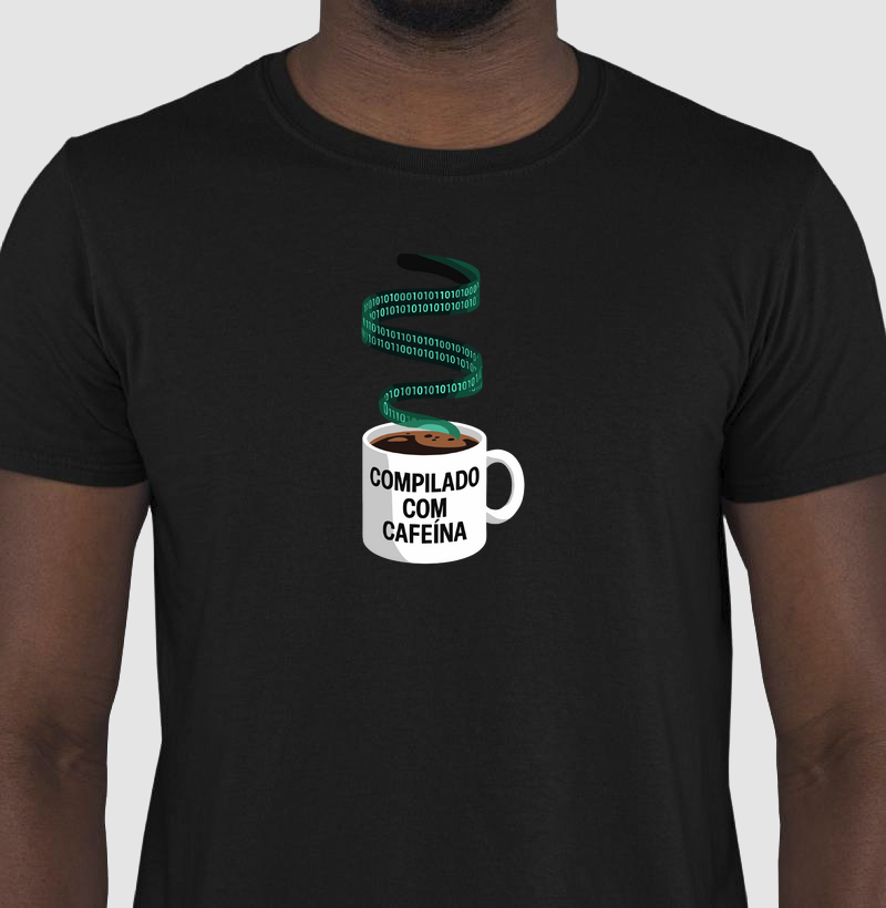 Camiseta compilando com cafeína