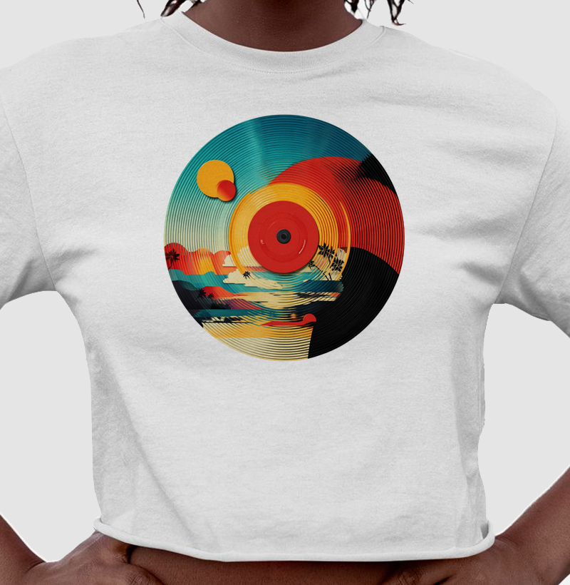 Cropped Pôr do Sol em Vinil — Soundtrack 80/90 | Posto80