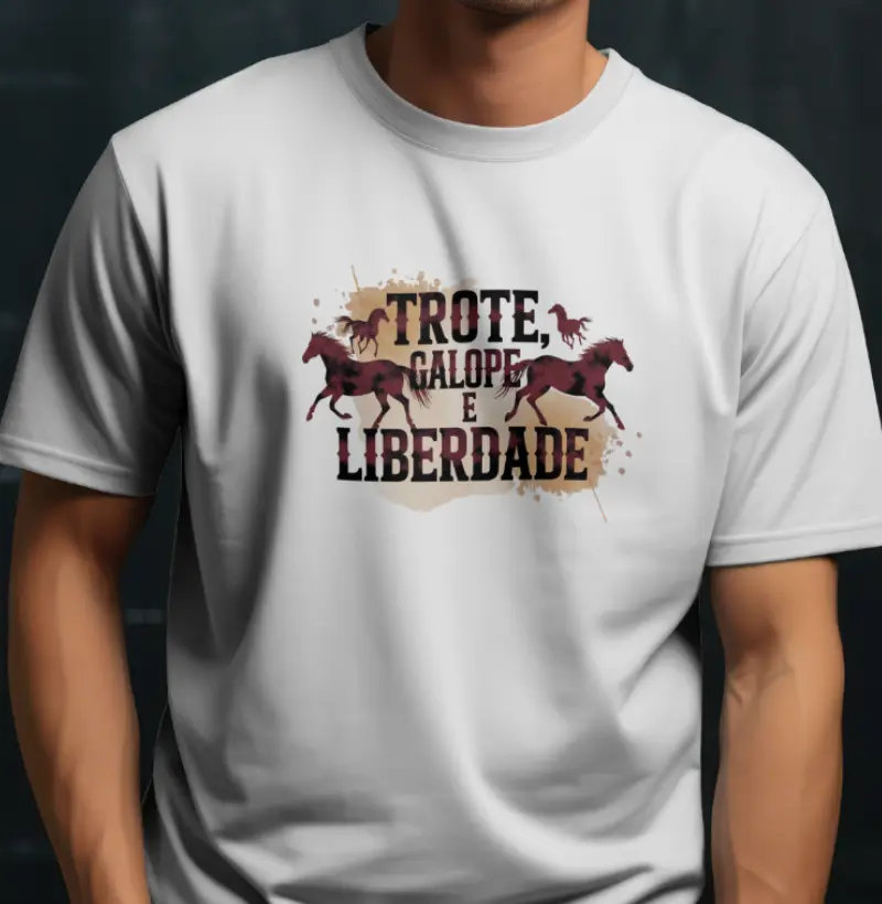 Trote Galoe e liberdade - Algodão 30.1 