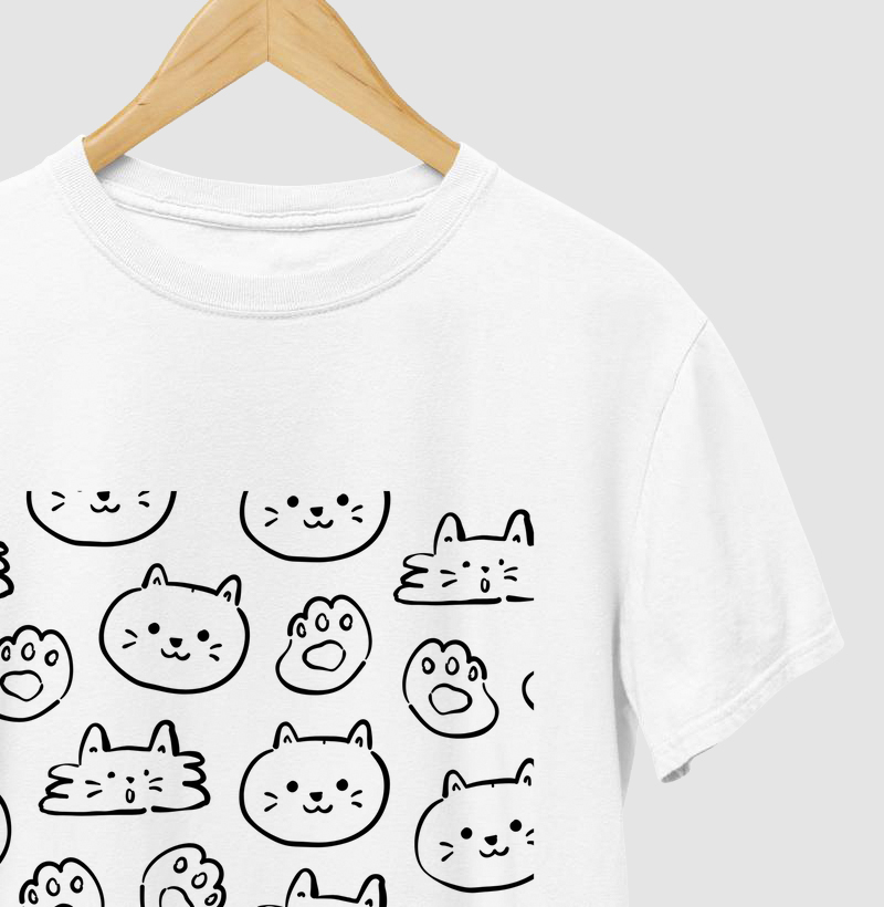 Camiseta- Gatos minimalistas
