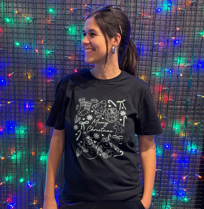 Merry Christmas neon green