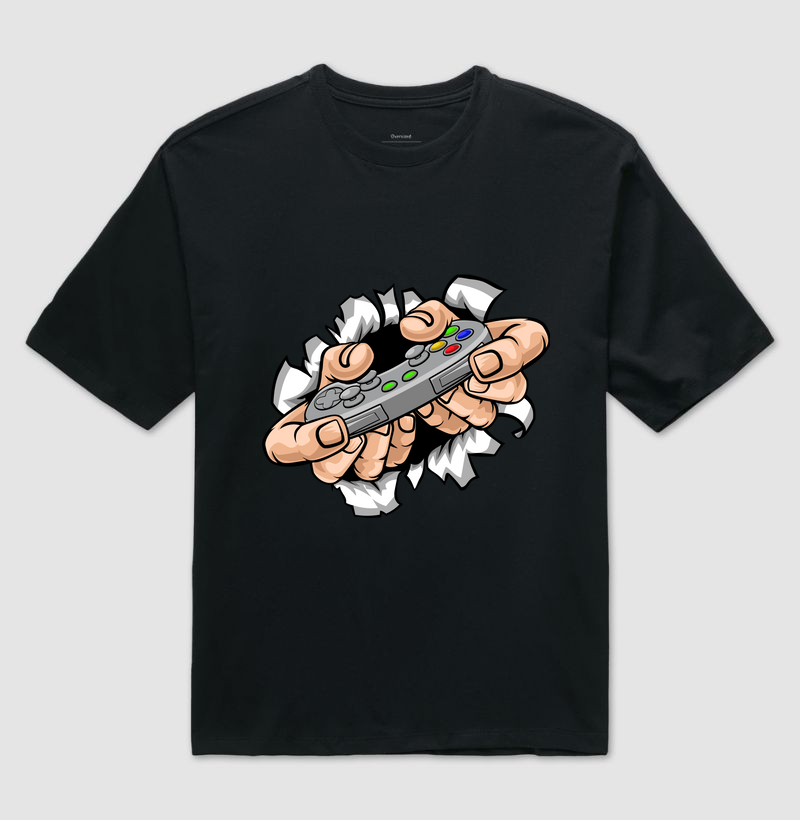 Camiseta Mão Gamer Vintage