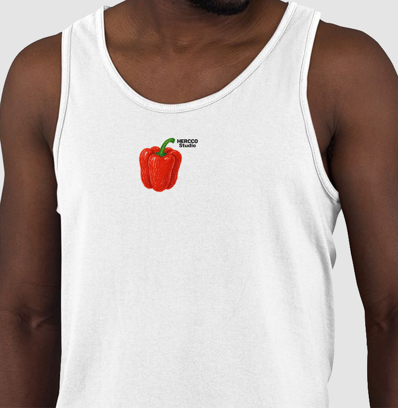 Pimentão Vermelho - Camiseta Regata Unissex