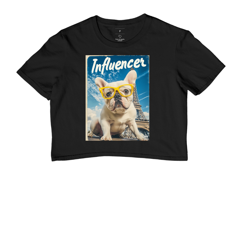 Camiseta Bulldog Frances "Influencer (Branco)"