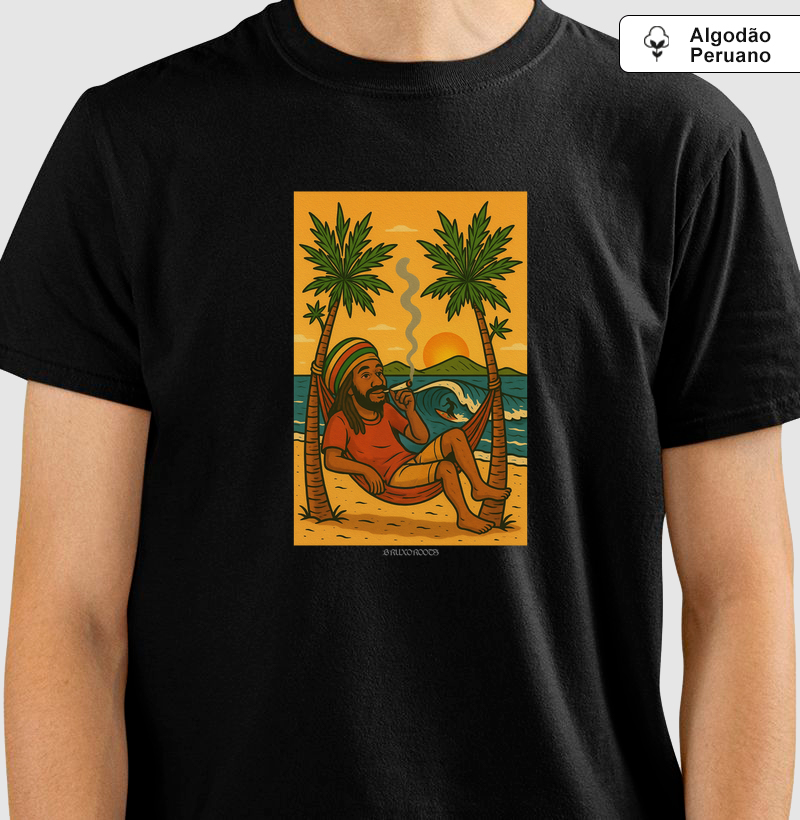 Camiseta Algodão Peruano Na Paz de Jah