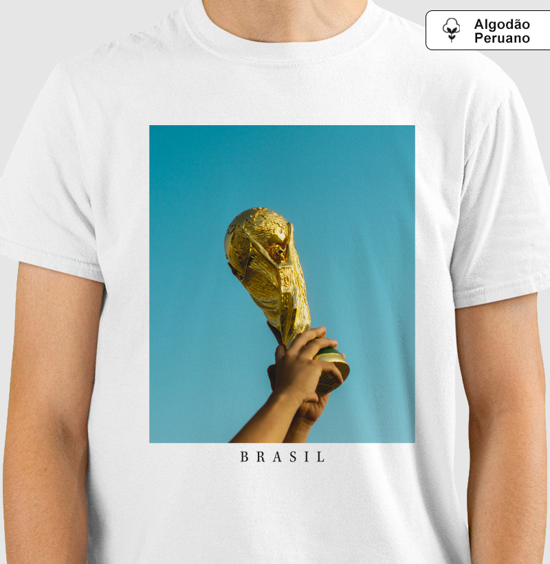Camiseta Algodão Peruano "A Taça do Mundo é Nossa"