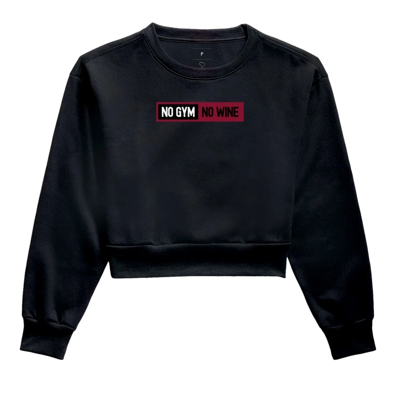 Moletom Cropped No GYM No WINE