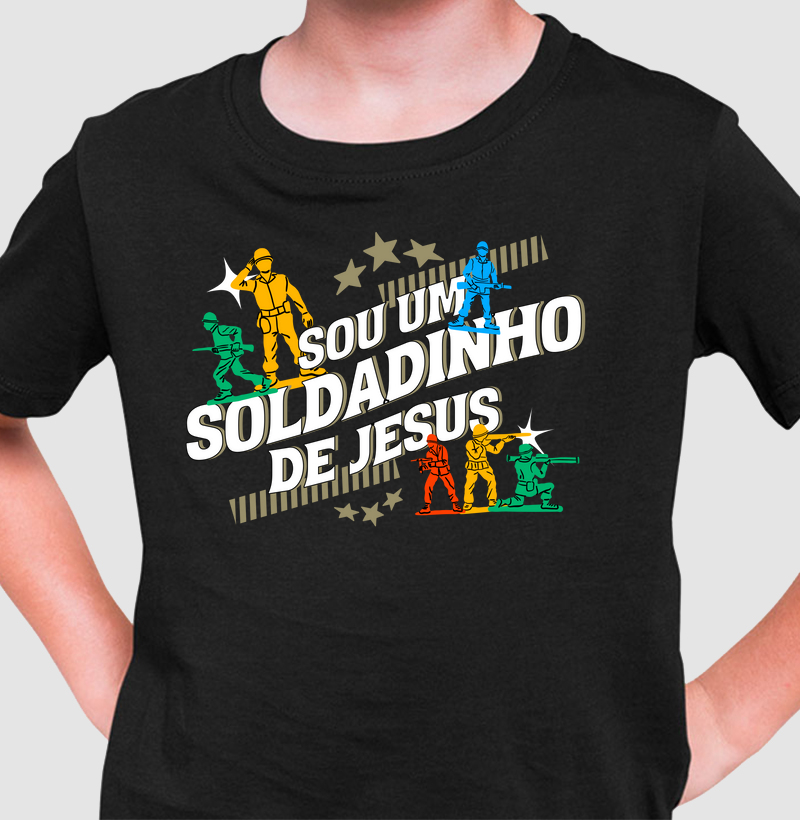 Camiseta Infantil Soldadinho de Jesus