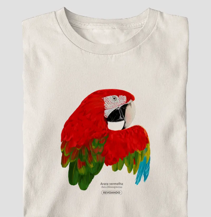 Inky Aves - Arara vermelha - Oversized