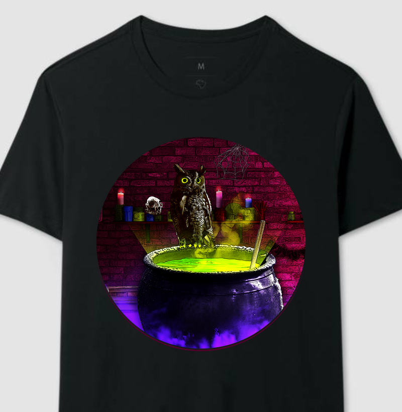 Camiseta Coruja 🎃"Bruxaria"