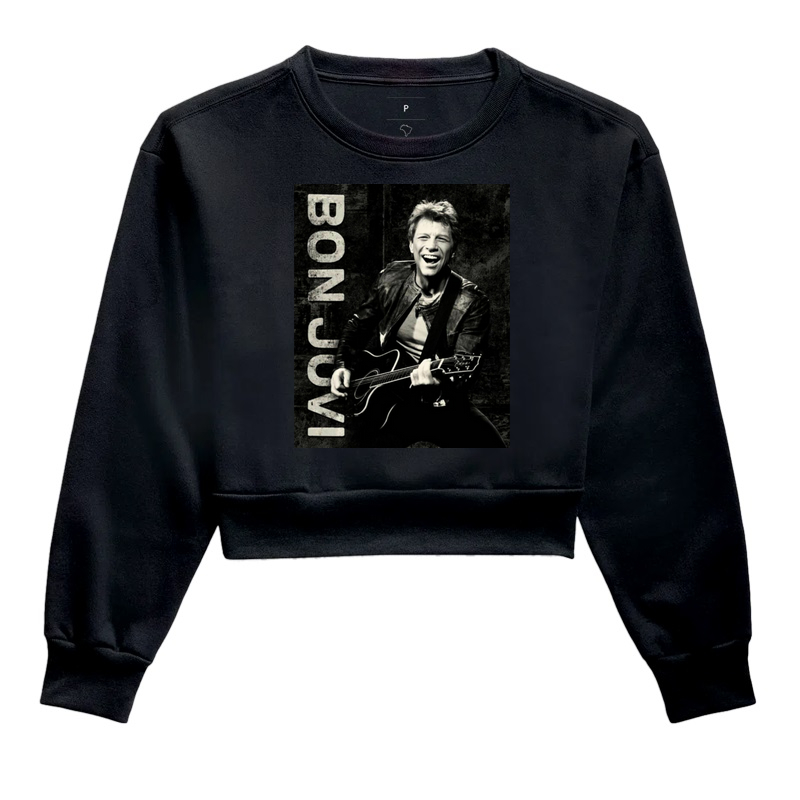 Cropped Moletom Bon Jovi