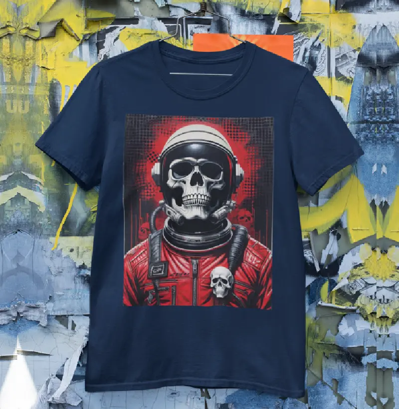 Camiseta Streetwear Caveira Astronauta