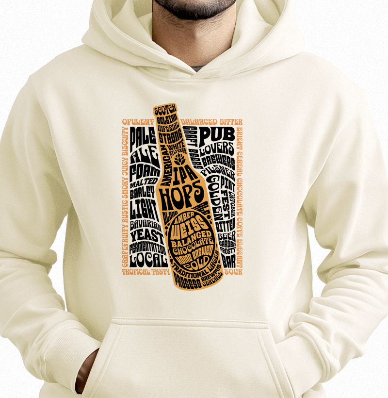 Hops IPA: Moletom com Bolso - A Paixão pela Cerveja em Cada Detalhe