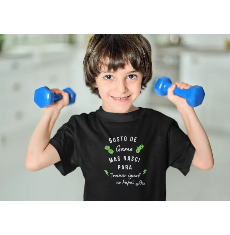 Camiseta Mini Infantil -Nasci para Treinar igual ao Papai