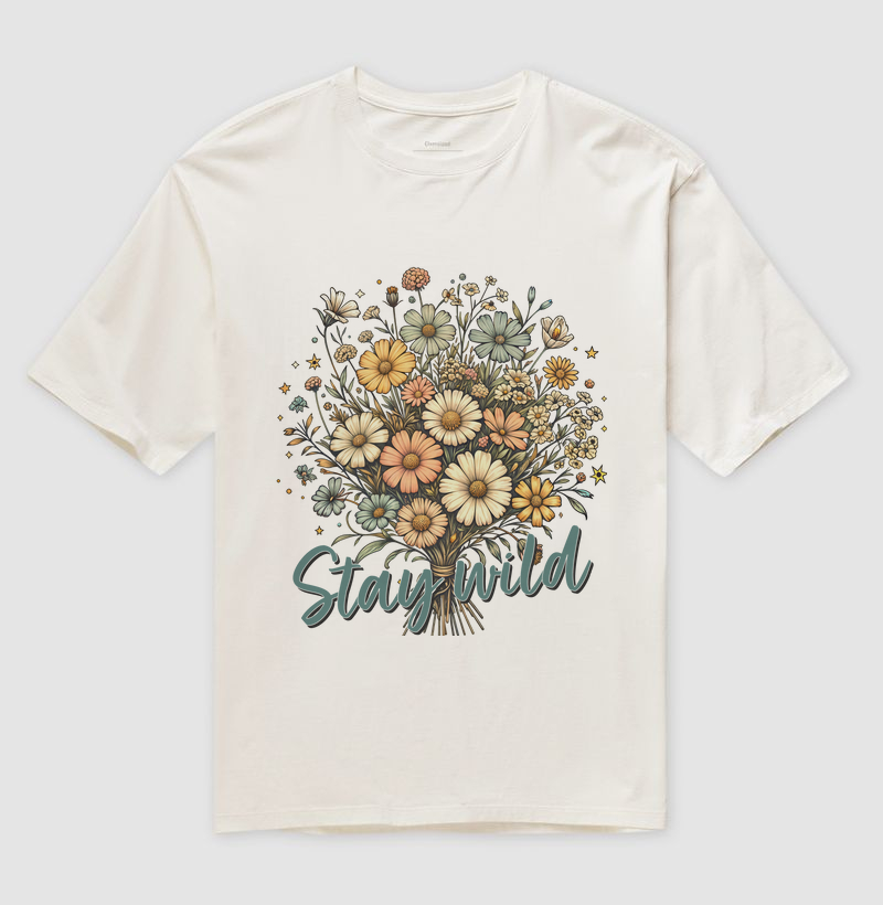Camiseta Oversized Stay Wild