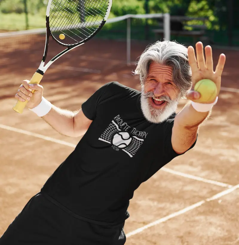 Camiseta Beach Tennis | Raquete Therapy (Terapia de Raquete) | Bem-Estar Esportivo | Cura na Areia