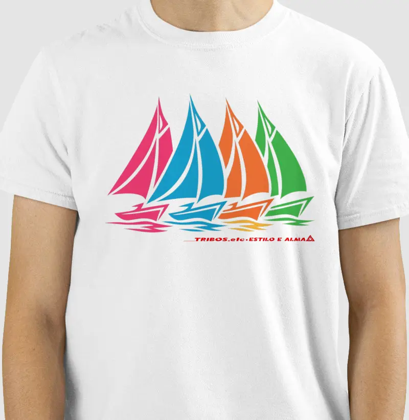 CAMISETA RESERVA.INK MASCULINA E FEMININA TRIBOS.etc NAUTICA VELAS COLORIDAS