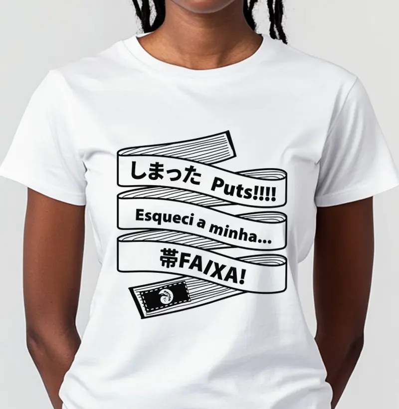 Puts! Esqueci a faixa!