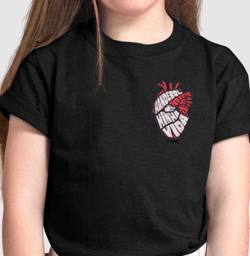 Camiseta KIDS de Handebol - Handebol é minha vida - 