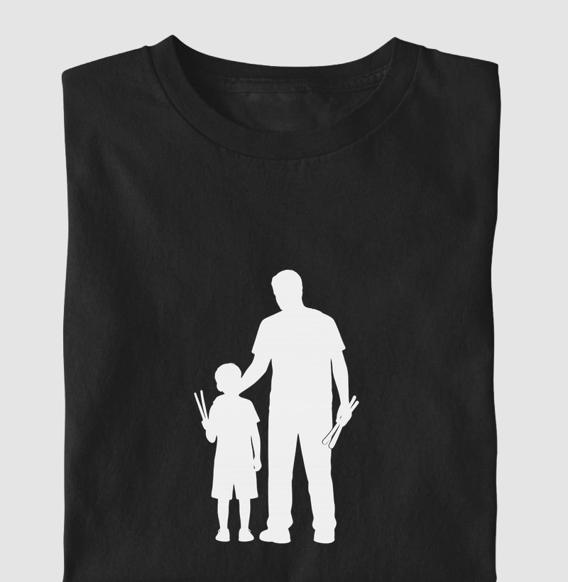 PAI E FILHO SILHUETA BATERIA