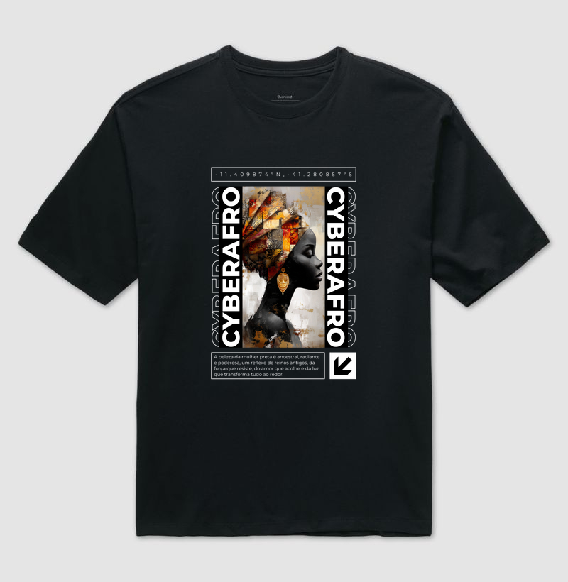 Camiseta Oversized Pérola Negra