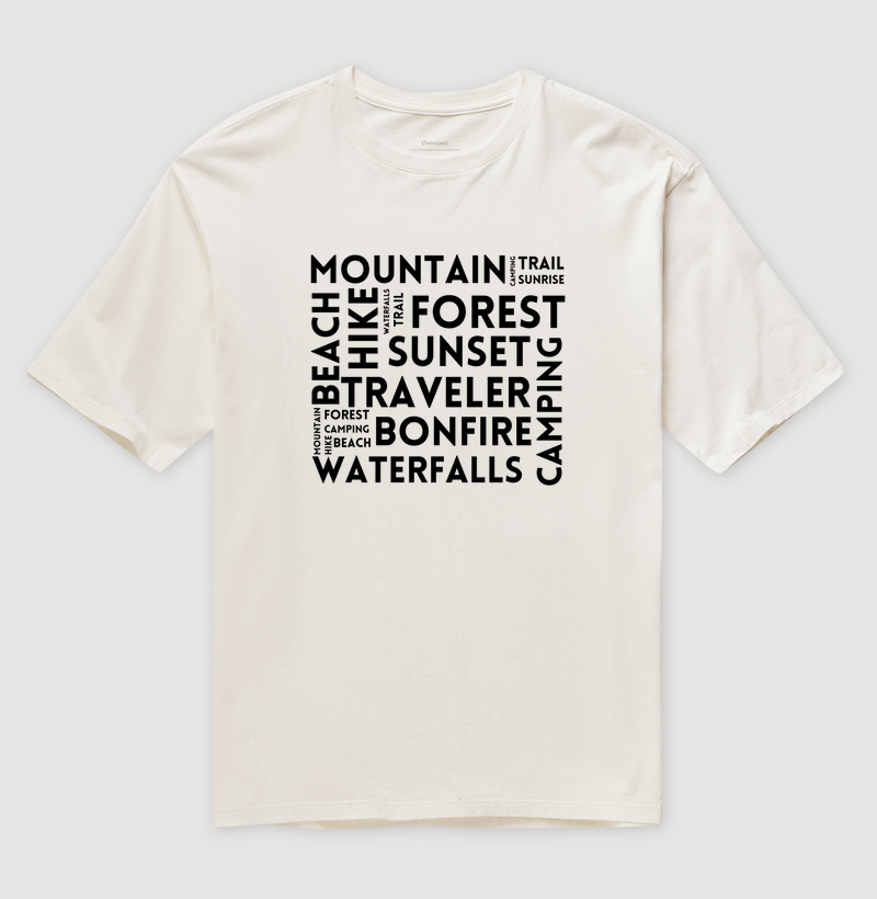 Mountain, hike and trail - tag cloud