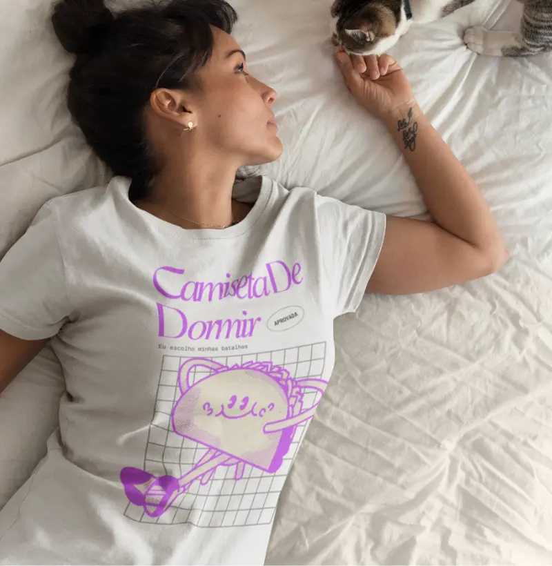 Camiseta Algodão Peruano (pode dormir) Minhas Batalhas
