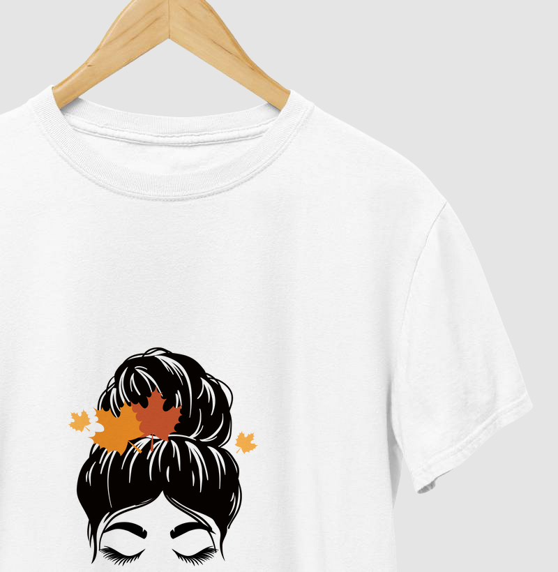 Camiseta folha ao vento