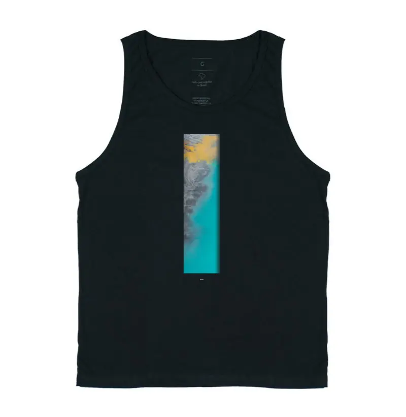 Regata Masculina Estampa Flumen Etheris - Preto