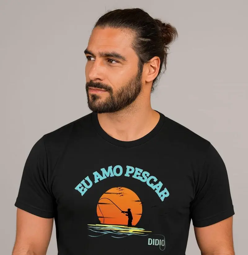 Camiseta eu amo pescar!