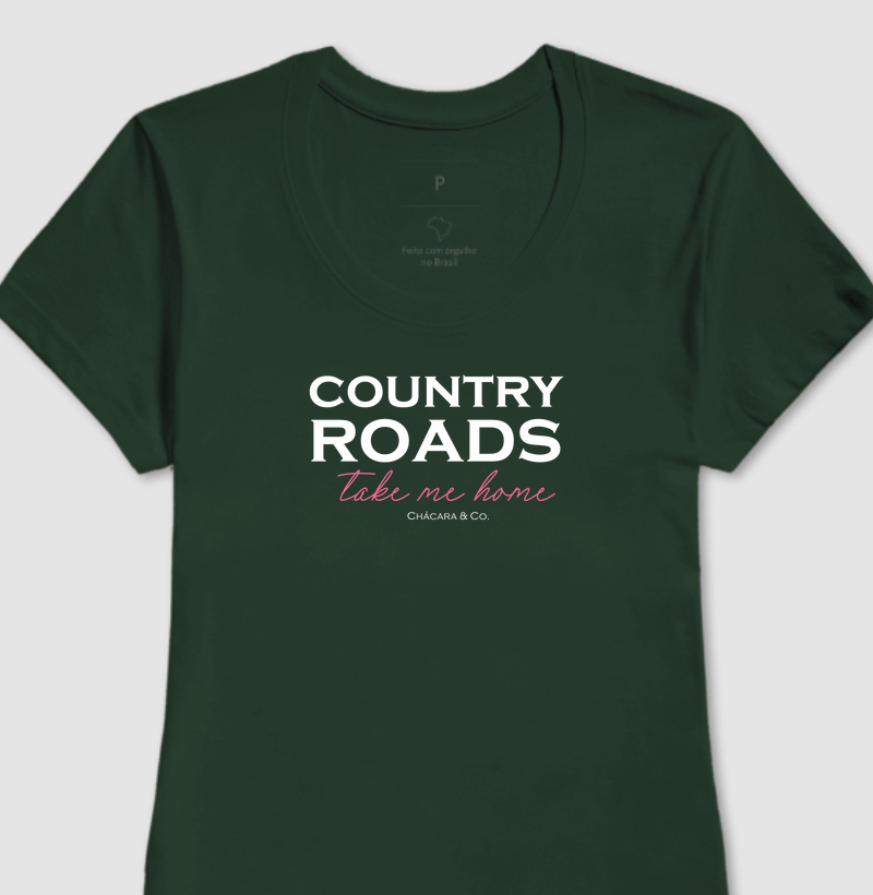Camiseta feminina - Country roads