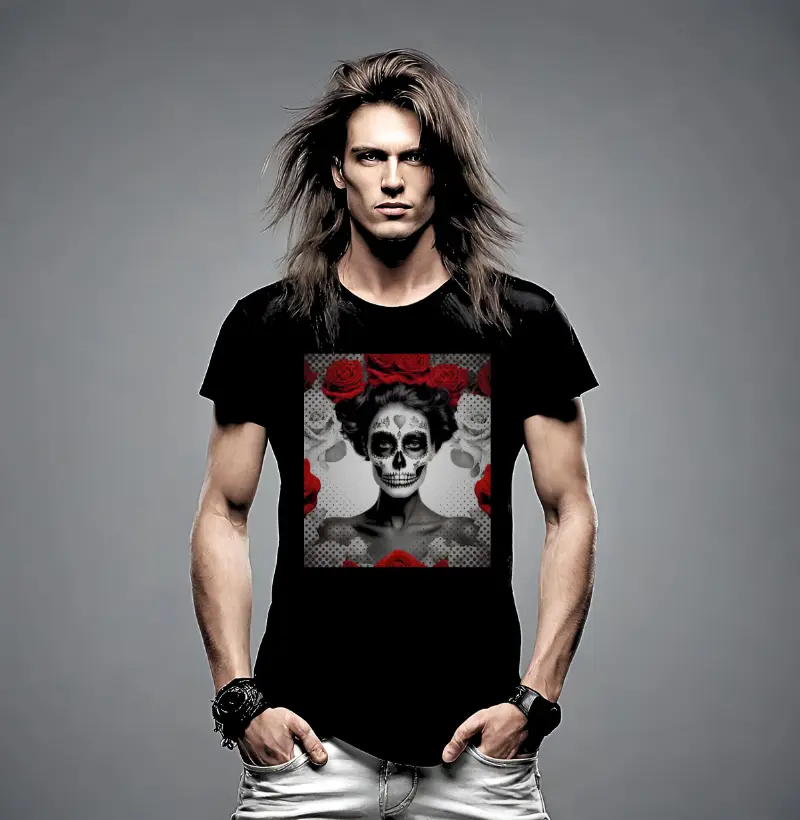 Camiseta Reserva Ink - Mulher Caveira com Rosas
