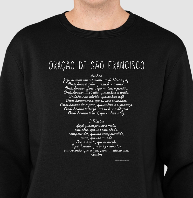 Moletom Oração de São Francisco