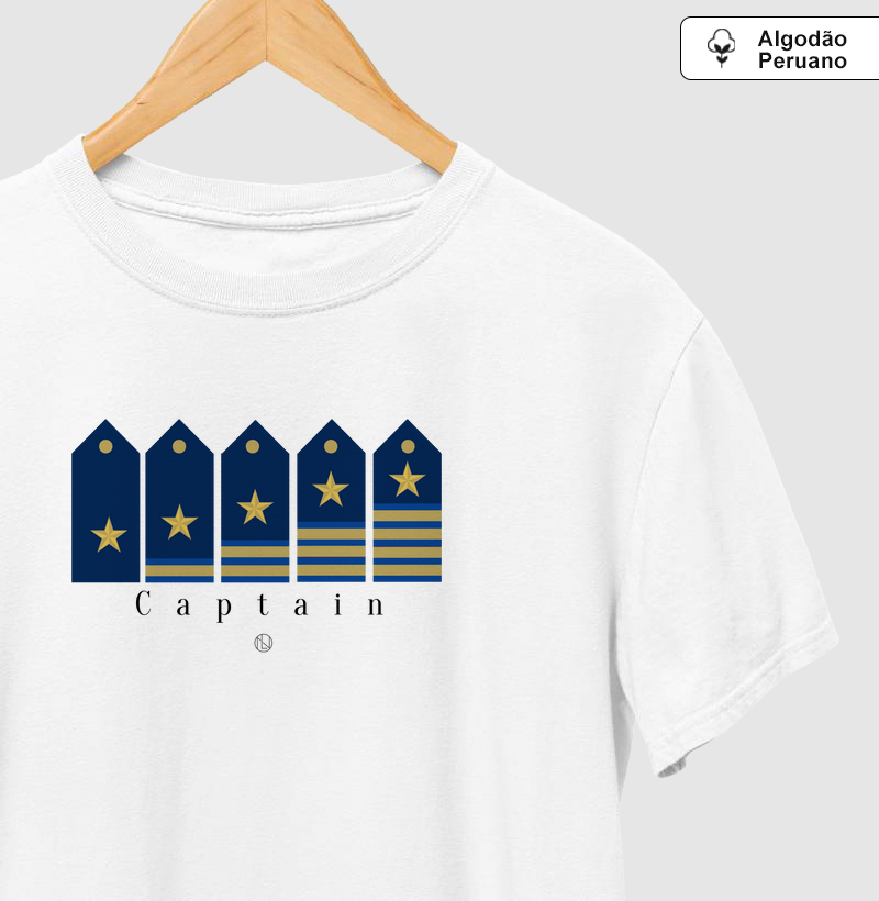 Camiseta Captain Platina algodão peruano