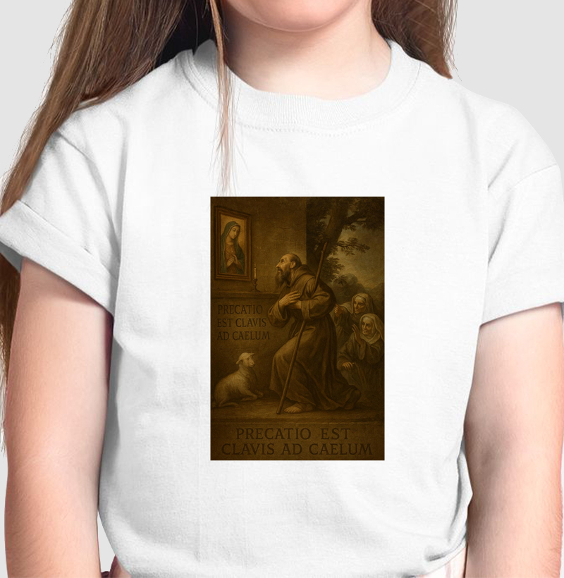 Camiseta Infantil Precatio Est Clavis ad Caelum
