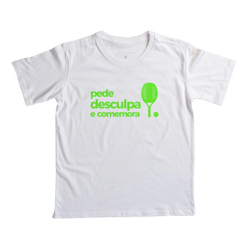 Camiseta clássica Pede desculpa e comemora 