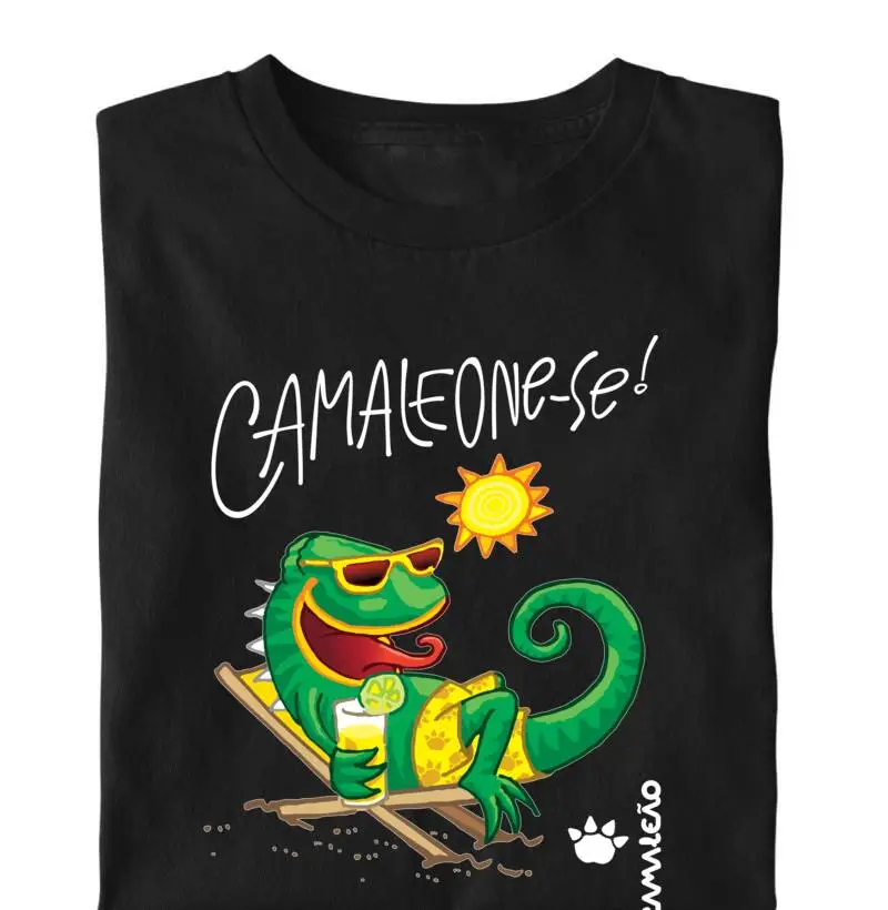 Camiseta Masculina Camaleão - Camaleone-se Praia