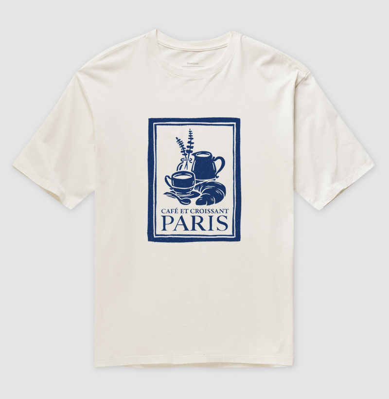 Camiseta Oversized Café Paris