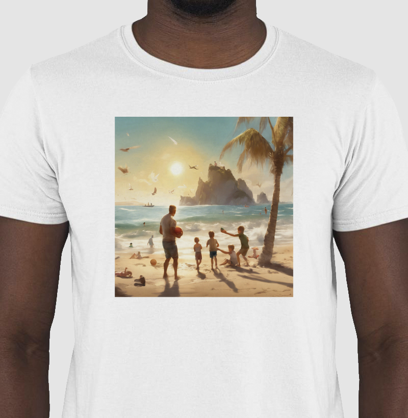 Beach, Father, Sons