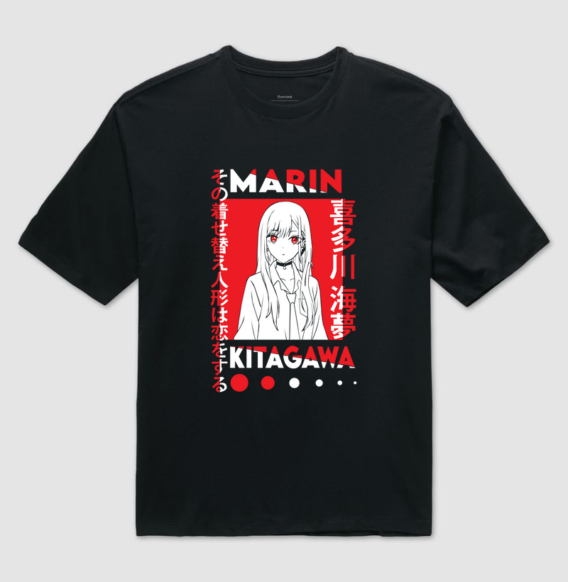 Camiseta Oversized Marin Kitagawa – Red Minimal Aesthetic