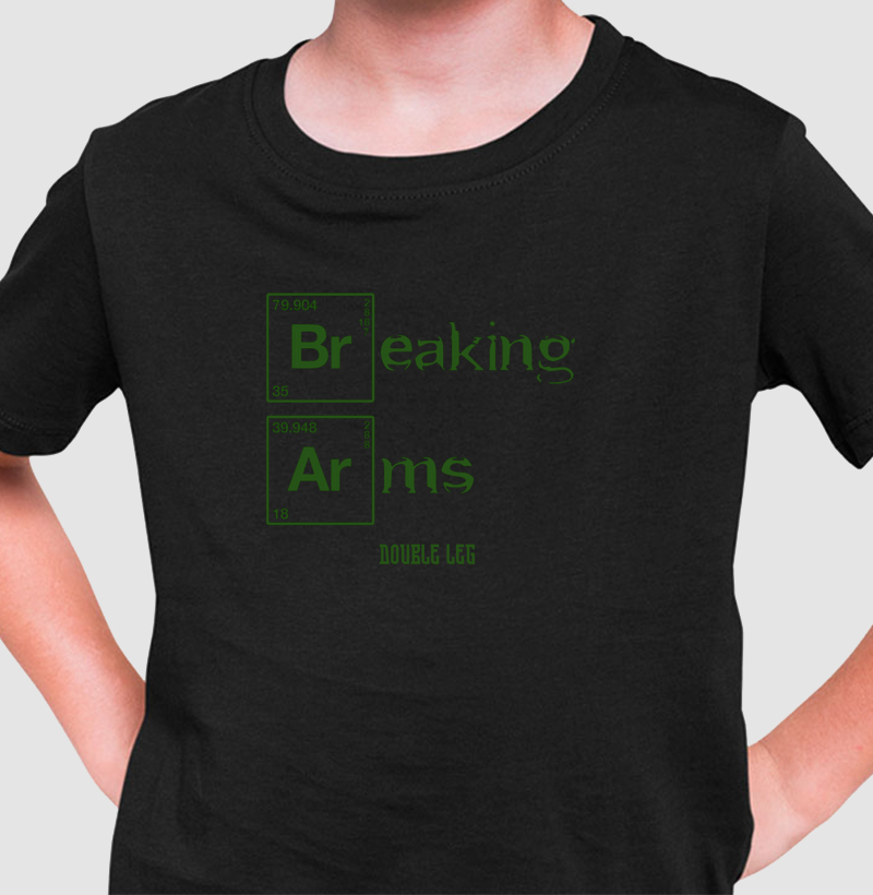 Camiseta infantil "Quebrando braços" 